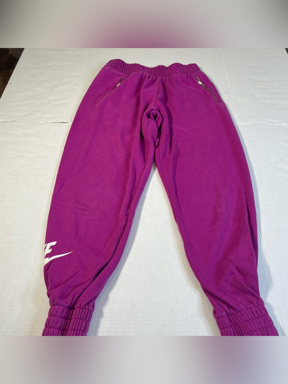 Nike Magenta Track Joggers with White Swoosh